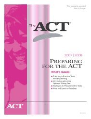 ACT Prac Test with prep notes