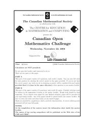 Exam - Canadian Mathematical Society