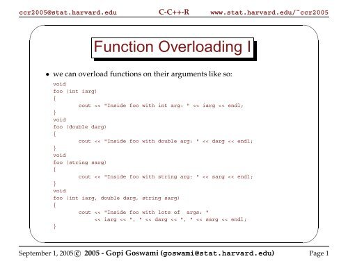 Function Overloading in C++