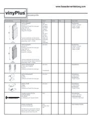 VinyPlus-Zubehör - Fassadenverkleidung