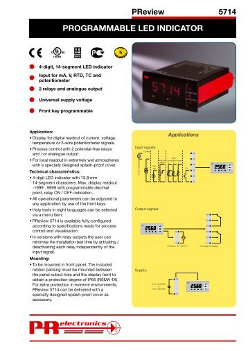 Programmable LED indicator PR 5714