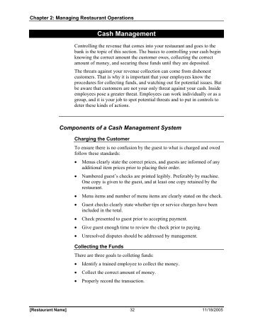 Restaurant Manager Training Manual Template
