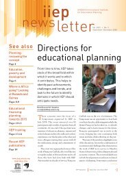 Directions for educational planning - IIEP - Unesco