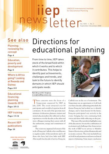 Directions for educational planning - IIEP - Unesco