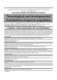Neurological and developmental foundations of ... - iVent Services