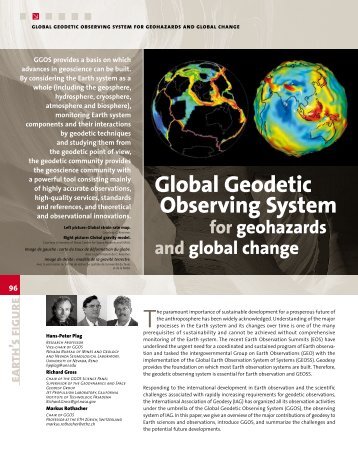 Global Geodetic Observing System - GGOS Portal