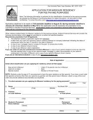 application for missouri residency for fee paying purposes