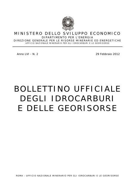 LVI-2 - Unmig - Ministero dello Sviluppo Economico