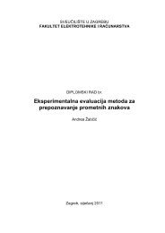 Eksperimentalna evaluacija metoda za prepoznavanje ... - Zemris