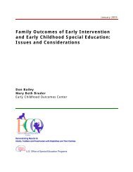 Family Outcomes of Early Intervention and Early Childhood Special ...