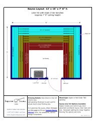 Sauna Layout 12' x 16' x 7' 6â h - Superior Sauna & Steam