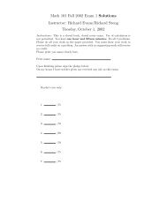 Math 101 Fall 2002 Exam 1 Solutions Instructor: Richard ... - Usc