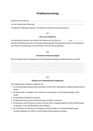 Praktikumsvertrag - Hochschule Magdeburg-Stendal