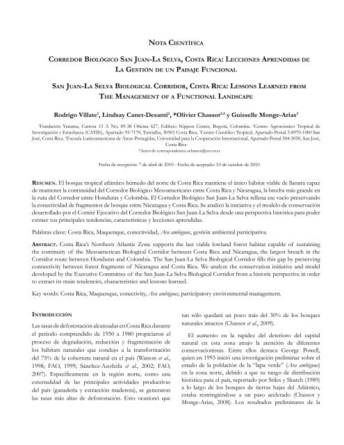 Volumen 14(3) Noviembre de 2010 - Eco-Index