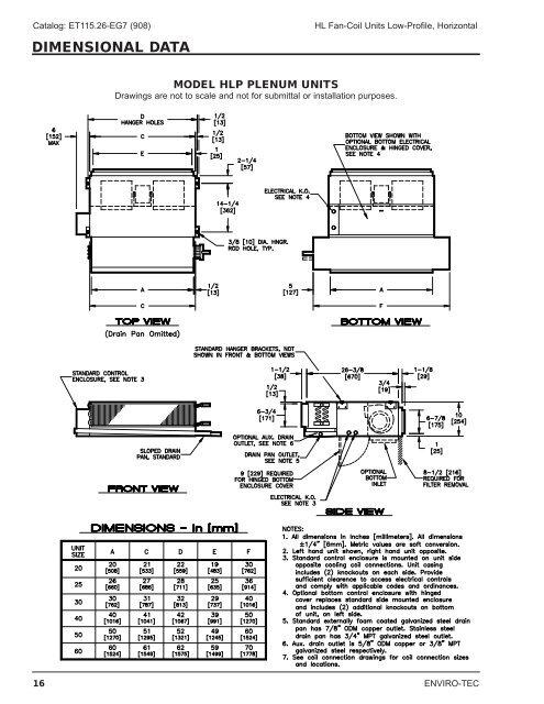 HL Fan-coil Units Low-Profile, Horizontal - Enviro-Tec