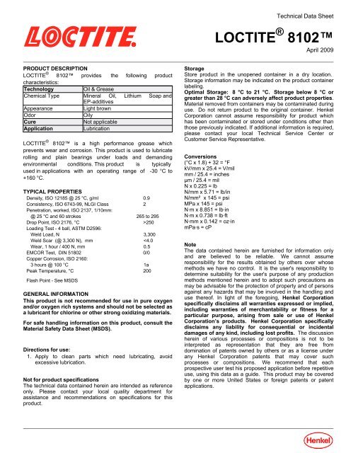 Loctite 8102 Industrial Gp Ro