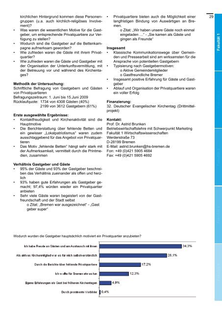 Forschungsbericht 2010 - 2011 - Hochschule Bremen