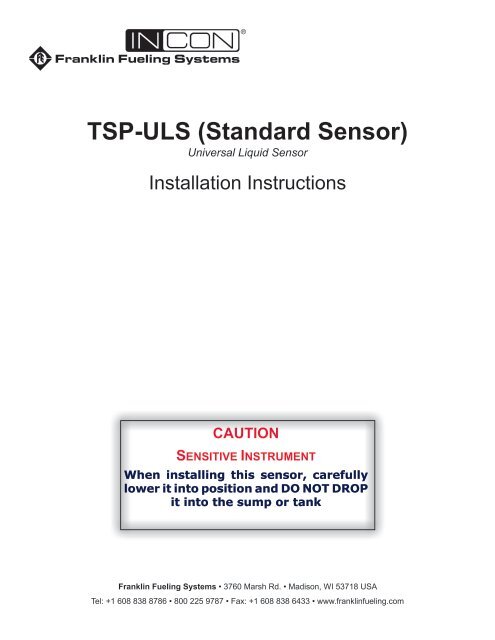 TSP-ULS (Standard Sensor) - Franklin Fueling Systems