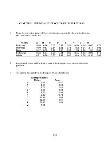 13-1 CHAPTER 13: EMPIRICAL EVIDENCE ON SECURITY ...