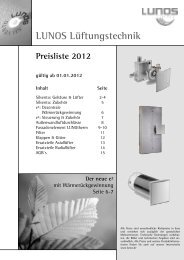 Lunos Preisliste 2012