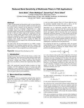 Reduced Bend Sensitivity of Multimode Fibers in FttX Applications