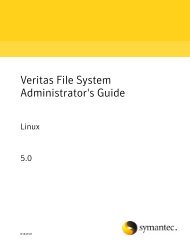 Veritas File System Administrator's Guide - Storage Foundation ...