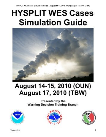 HYSPLIT WES Cases Simulation Guide - Warning Decision Training ...