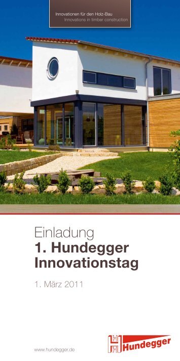 Einladung 1. Hundegger Innovationstag