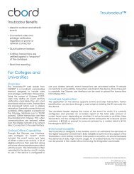 Troubadour Card Reader - CBORD Solutions for Colleges and ...