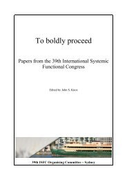 the ISFC39 Proceedings - International Systemic-Functional ...