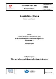 Handbuch AMS- Bau - HUNDHAUSEN Bauunternehmung