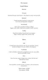 Lunch Menu - Pennyhill Park Hotel
