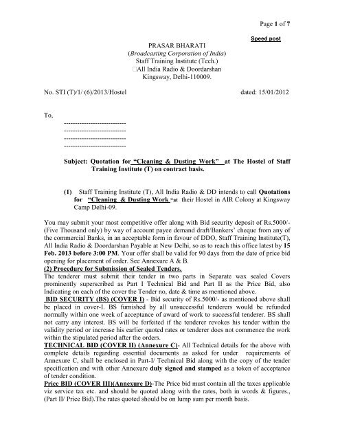 Page 1 of 7 PRASAR BHARATI (Broadcasting ... - All India Radio