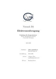 Versuch B4 Elektronenbeugung - physics - Johannes DÃ¶rr