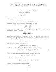 Wave Equation Dirichlet Boundary Conditions