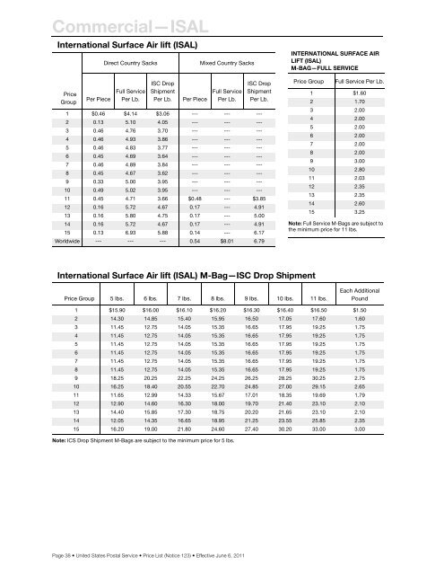 DMM Notice 123 Price List - Postal Explorer - USPS.com