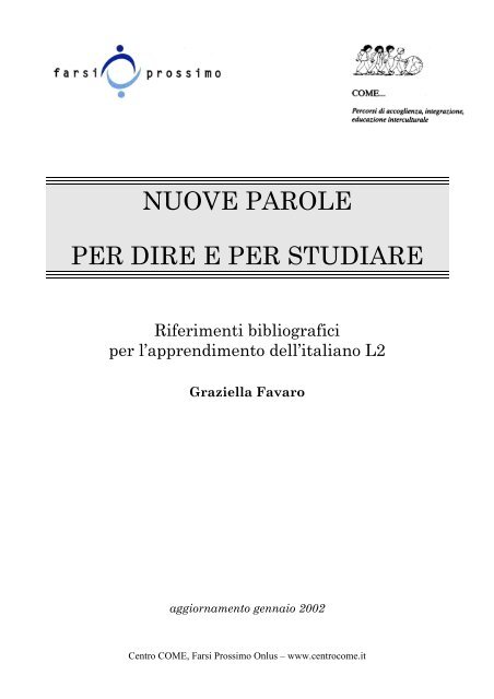 nuove parole per dire e per studiare - Centro COME