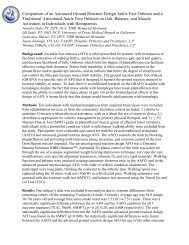 Comparison of an Advanced Ground Reaction Design Ankle Foot ...