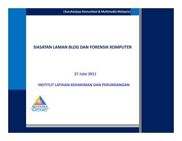 siasatan laman blog dan forensik komputer - Institut Latihan ...