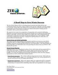 ZWA Zero Waste Road Map - the Zero Waste Alliance