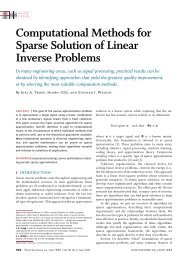 Computational Methods for Sparse Solution of Linear Inverse ...