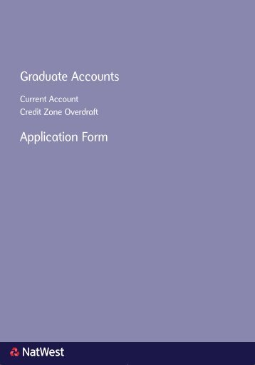 [PDF] Graduate Accounts Application Form - NatWest