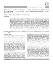 Biosynthesis of silver nanoparticles using Ulva fasciata - Jbiopest.com