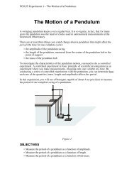 The Simple Pendulum - Ryerson Department of Physics