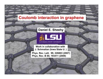 Coulomb interaction in graphene