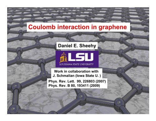 Coulomb interaction in graphene
