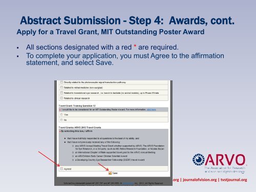 Abstract Submission Tutorial - ARVO