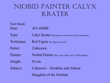 Niobid Painter Calyx Krater