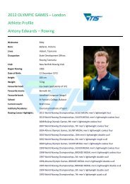 Profile - Tasmanian Institute of Sport