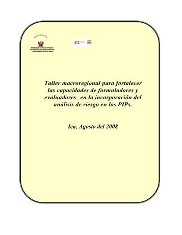 Taller Macroregional para fortalecer las capacidades - Riesgo y ...